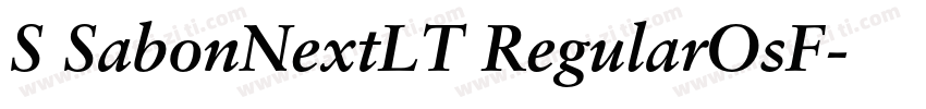 S SabonNextLT RegularOsF字体转换
